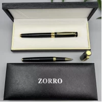 Ручка ZORRO в подарочной коробке (черная с золотистыми вставками) RP-249