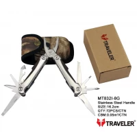Многофункциональный нож (мультитул) Traveler 16,2см (72шт/ящ) MT832I-8G Black