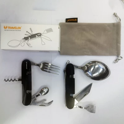 Нож многофункциональный 10в1 Ложка вилка TRAVELER 