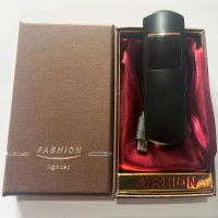 USB ⚡️ Зажигалка FASHION в подарочной упаковке (Спираль накаливания) USB-97 black