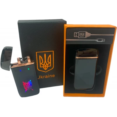 Дуговая электроимпульсная USB зажигалка ⚡️Украина (индикатор заряда