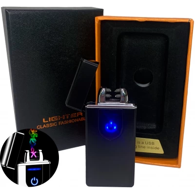 Электроимпульсная ⚡️ зажигалка в подарочной коробке Lighter HL-102 Black