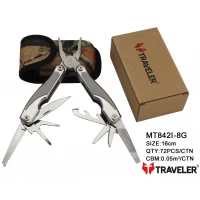 Мультиинструмент Мультитул Traveler 16см (72шт/ящ) MT842I-8G Серый
