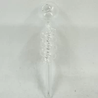 Стеклянная трубка для курения со спиральным охлаждением HL-738-1