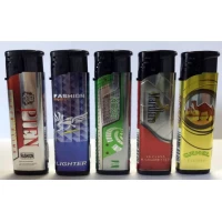 Зажигалка пластиковая с фонарем Сигареты (турбо пламя) №1517-2