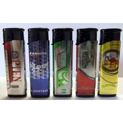 Зажигалка пластиковая с фонарем Сигареты (турбо пламя) №1517-2 Зажигалка пластиковая с фонарем Сигареты (турбо пламя) №1517-2