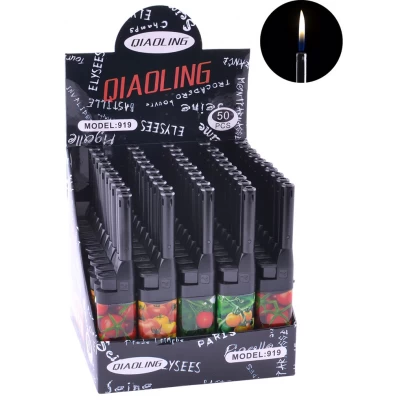 Бытовая зажигалка с регулированием пламени Томаты (600шт/ящ) QL-919-2