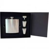 Подарочный набор с фляжкой 177 мл и рюмками 30 мл BOX-6