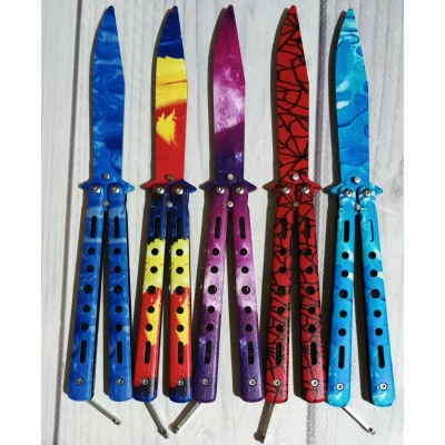 Нож бабочка тренировочный 22,5см (Балисонг) 26-01 3D Нож бабочка тренировочный 22,5см (Балисонг) 26-01 3D