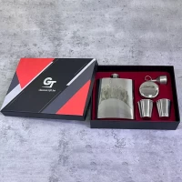 Подарочный набор с флягой 532 мл и раздвижным стаканом 160 мл + воронка DH-4