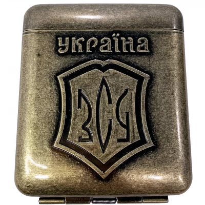 Портсигар «Украина / ВСУ» на 20 сигарет в подарочной коробке HL-759-3