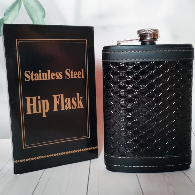 Фляжка из нержавеющей стали под кожу рептилии (266 мл) WKL-0300-2