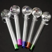Стеклянные трубки для курения с цветными вставками HL-739