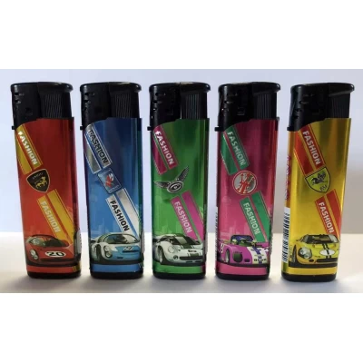 Зажигалка пластиковая с фонарем FASHION Авто (турбо пламя) №1517-4 Зажигалка пластиковая с фонарем FASHION Авто (турбо пламя) №1517-4