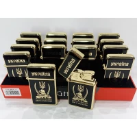 Зажигалка газовая Доброго вечора! Ми з України! (Острое пламя 