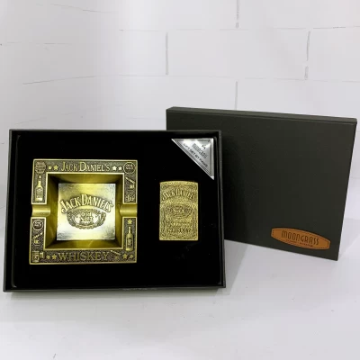 Подарочный набор 2в1 Пепельница и зажигалка Jack Daniels YJ-6437