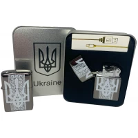 Дуговая электроимпульсная USB зажигалка ⚡️ Украина (металлическая коробка) HL-450-Black