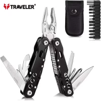 Мультитул 15в1 туристический, армейский, тактический, с чехлом Traveler 16,2см MQ007D-8G