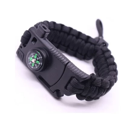 Браслет выживания 5в1 из паракорда WDK-1 black Браслет выживания 5в1 из паракорда WDK-1 black