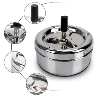 Металлическая бездымная пепельница «⌀10.5см» XT-1614