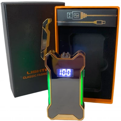Электрическая USB-зажигалка с двойной дуговой плазмой ⚡⚡ HL-651 Black
