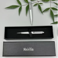 Подарочная ручка Nobillis в футляре (серебристая) BP-608