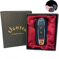 Зажигалка подарочная Выкидной ключ Porsche Cayenne (Острое пламя 