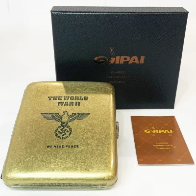 Металлический портсигар с нацистской символикой (THE WORLD WAR II) HL-702-1 / 7023-1