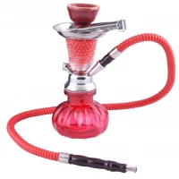Мини-кальян настольный (1 шланг, красный) D621