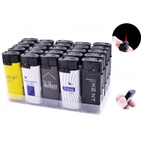 Зажигалка пластиковая с фонарем 