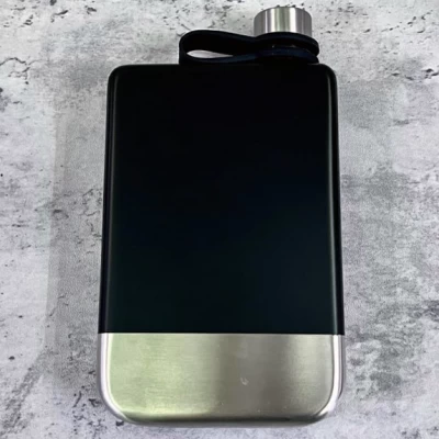 Металлическая фляга 8 oz с матовым покрытием GJ-8A Black