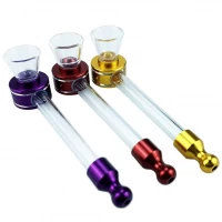 Элегантная стеклянная трубка для курения ☘️ 10,7см HL-581