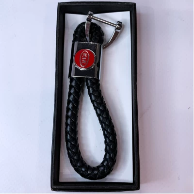 Кожаный Брелок с логотипом авто KIA D552