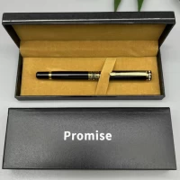 Подарочная ручка Promise в футляре (черно-золотая с узором) RP-568
