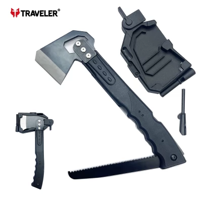 Туристический набор Traveler 3в1 тактический топор, пила, огниво (20шт/ящ) MA-012