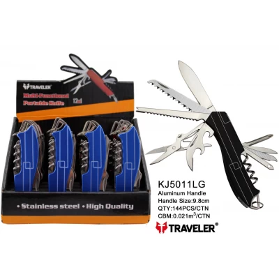 Нож универсальный Traveler (12в1) Мультитул 9,8 см (144шт/ящ) KJ5011LG