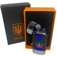 Дуговая электроимпульсная зажигалка с USB-зарядкой⚡️Украина LIGHTER HL-438-Silver
