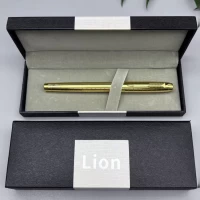 Подарочная ручка в коробке Lion (золотая) RP-870