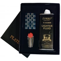 Подарочный набор с бензиновой зажигалкой Promise и горючим Zorro D667-4