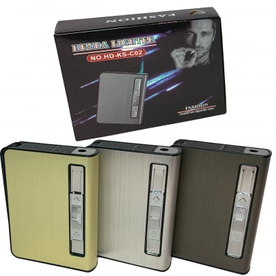 Портсигар с турбо-зажигалкой HENDA LIGHTER 