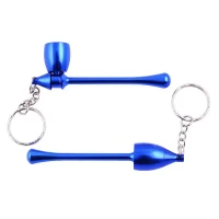 Трубка для курения-брелок Капля (синяя) №4685