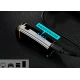 Электроимпульсная USB Зажигалка две молнии ⚡️⚡️, индикатор заряда, нож, штопор, открывалка HL-221 Silver