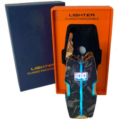 Электрическая USB-зажигалка с двойной дуговой плазмой и LED-подсветкой ⚡⚡ HL-654-3