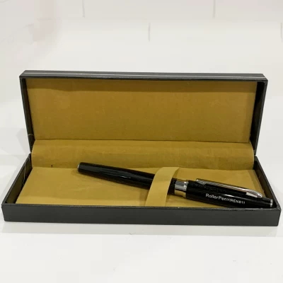 Подарочная ручка Promise в футляре (черная с серебристым декором) RP-3129A