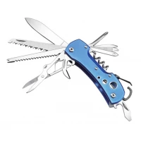 Складной туристический нож 11 Инструментов, 9,5см (120шт/ящ) 5011K Blue