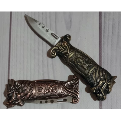 Зажигалка с ножом Дракон (Турбо пламя