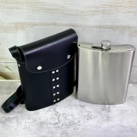 Большая Фляга в чехле из эко кожи на ремне 1.4л GD-48 А