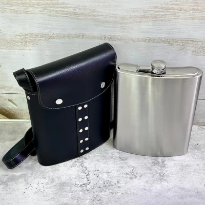 Большая Фляга в чехле из эко кожи на ремне 1.4л GD-48 А