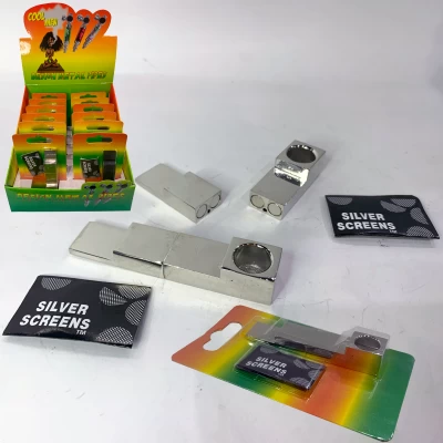 Металлическая курительная трубка с сетками, трансформер на магните (6,5 см) HL-577 Silver