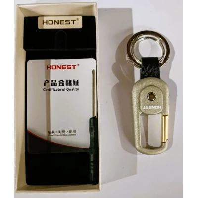 Брелок Honest с фонариком (подарочная коробка) HL-274 Silver